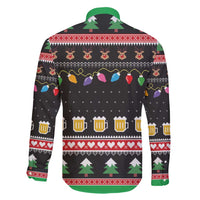 Ho Ho Ho Hold My Beer Santa African Family Matching Puletasi and Hawaiian Shirt Laugh With Beer On Christmas - Wonder Print Shop