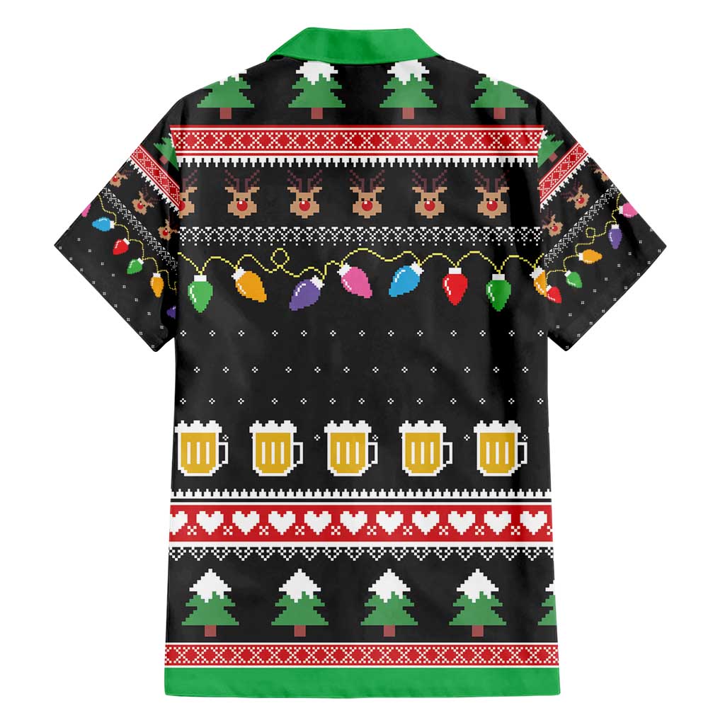 Ho Ho Ho Hold My Beer Santa African Hawaiian Shirt Laugh With Beer On Christmas - Wonder Print Shop