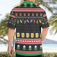Ho Ho Ho Hold My Beer Santa African Hawaiian Shirt Laugh With Beer On Christmas - Wonder Print Shop