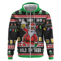 Ho Ho Ho Hold My Beer Santa African Hoodie Laugh With Beer On Christmas - Wonder Print Shop
