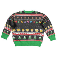 Ho Ho Ho Hold My Beer Santa African Kid Ugly Christmas Sweater Laugh With Beer On Christmas - Wonder Print Shop