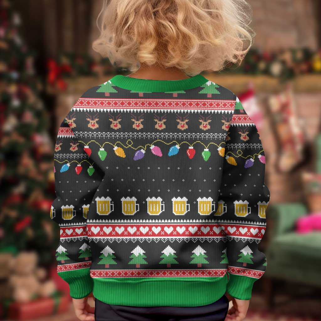 Ho Ho Ho Hold My Beer Santa African Kid Ugly Christmas Sweater Laugh With Beer On Christmas - Wonder Print Shop