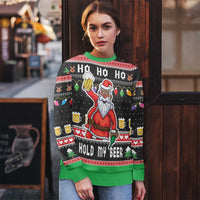 Ho Ho Ho Hold My Beer Santa African Ugly Christmas Sweater Laugh With Beer On Christmas - Wonder Print Shop