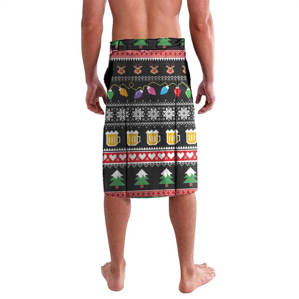Ho Ho Ho Hold My Beer Santa African Lavalava Laugh With Beer On Christmas - Wonder Print Shop