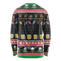 Ho Ho Ho Hold My Beer Santa African Long Sleeve Shirt Laugh With Beer On Christmas - Wonder Print Shop