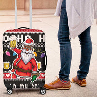 Ho Ho Ho Hold My Beer Santa African Luggage Cover Laugh With Beer On Christmas - Wonder Print Shop