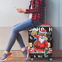 Ho Ho Ho Hold My Beer Santa African Luggage Cover Laugh With Beer On Christmas - Wonder Print Shop
