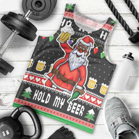 Ho Ho Ho Hold My Beer Santa African Men Tank Top Laugh With Beer On Christmas - Wonder Print Shop