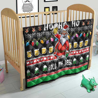 Ho Ho Ho Hold My Beer Santa African Quilt Laugh With Beer On Christmas - Wonder Print Shop