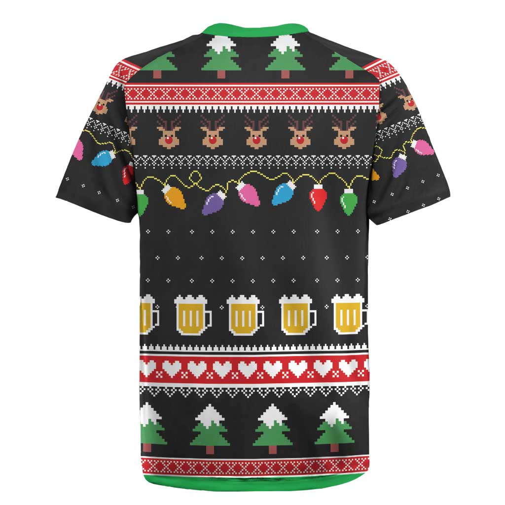 Ho Ho Ho Hold My Beer Santa African Rugby Jersey Laugh With Beer On Christmas - Wonder Print Shop