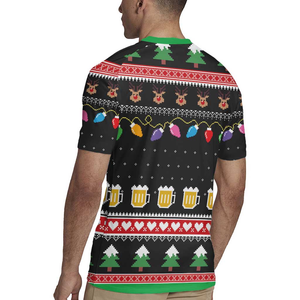 Ho Ho Ho Hold My Beer Santa African Rugby Jersey Laugh With Beer On Christmas - Wonder Print Shop