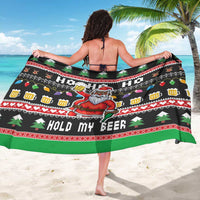 Ho Ho Ho Hold My Beer Santa African Sarong Laugh With Beer On Christmas - Wonder Print Shop