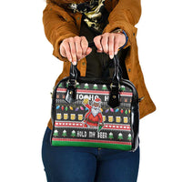 Ho Ho Ho Hold My Beer Santa African Shoulder Handbag Laugh With Beer On Christmas