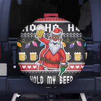Ho Ho Ho Hold My Beer Santa African Spare Tire Cover Laugh With Beer On Christmas - Wonder Print Shop