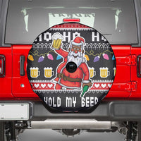Ho Ho Ho Hold My Beer Santa African Spare Tire Cover Laugh With Beer On Christmas - Wonder Print Shop