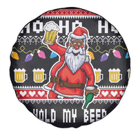 Ho Ho Ho Hold My Beer Santa African Spare Tire Cover Laugh With Beer On Christmas - Wonder Print Shop