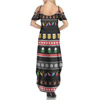 Ho Ho Ho Hold My Beer Santa African Summer Maxi Dress Laugh With Beer On Christmas - Wonder Print Shop