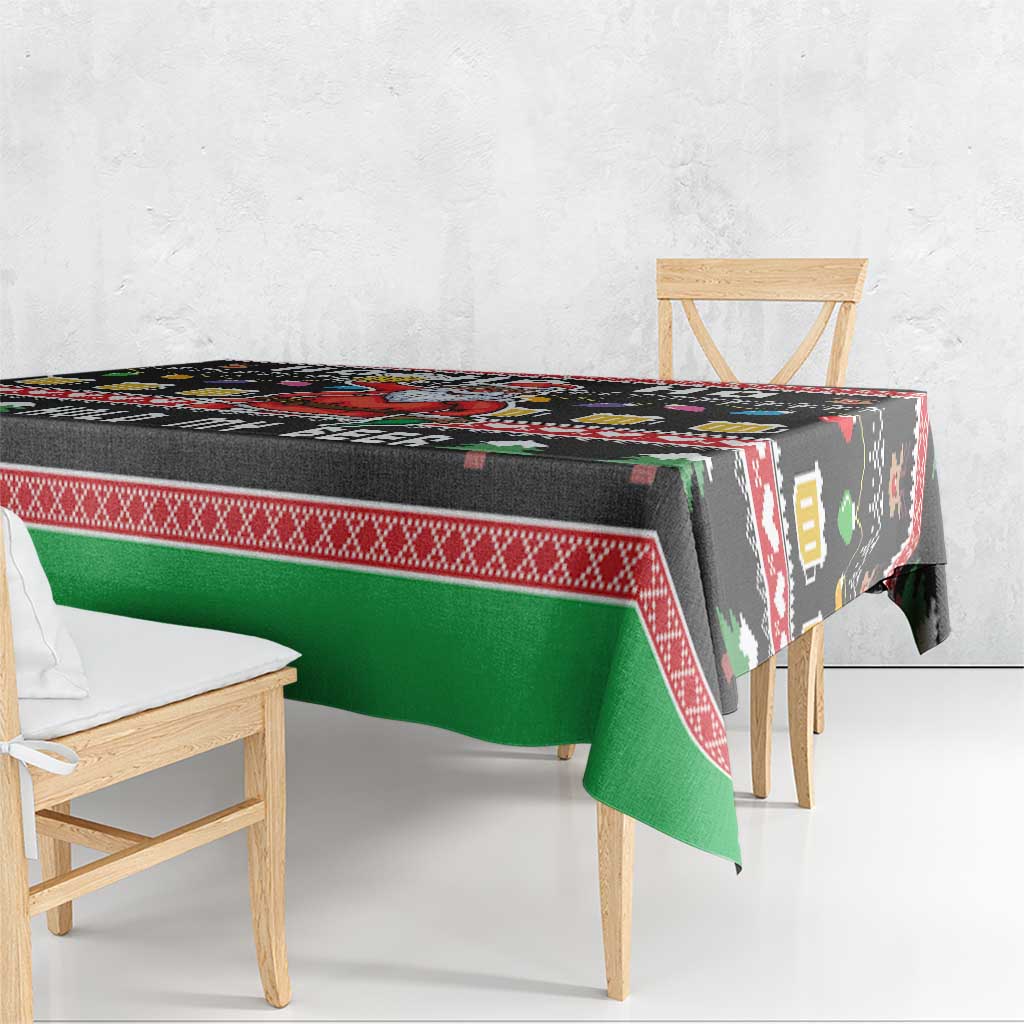 Ho Ho Ho Hold My Beer Santa African Tablecloth Laugh With Beer On Christmas - Wonder Print Shop