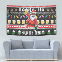 Ho Ho Ho Hold My Beer Santa African Tapestry Laugh With Beer On Christmas - Wonder Print Shop