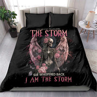 I Am The Storm Skeleton Roses Wings Bedding Set Skull Art - Wonder Print Shop