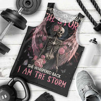 I Am The Storm Skeleton Roses Wings Men Tank Top Skull Art - Wonder Print Shop