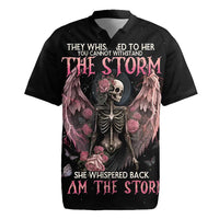 I Am The Storm Skeleton Roses Wings Rugby Jersey Skull Art - Wonder Print Shop