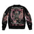 I Am The Storm Skeleton Roses Wings Sleeve Zip Bomber Jacket Skull Art - Wonder Print Shop