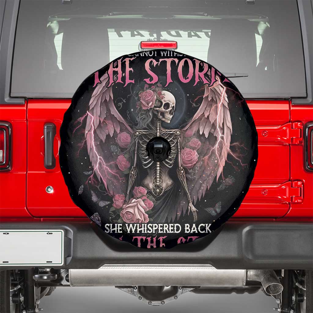 I Am The Storm Skeleton Roses Wings Spare Tire Cover Skull Art - Wonder Print Shop