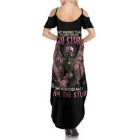 I Am The Storm Skeleton Roses Wings Summer Maxi Dress Skull Art - Wonder Print Shop