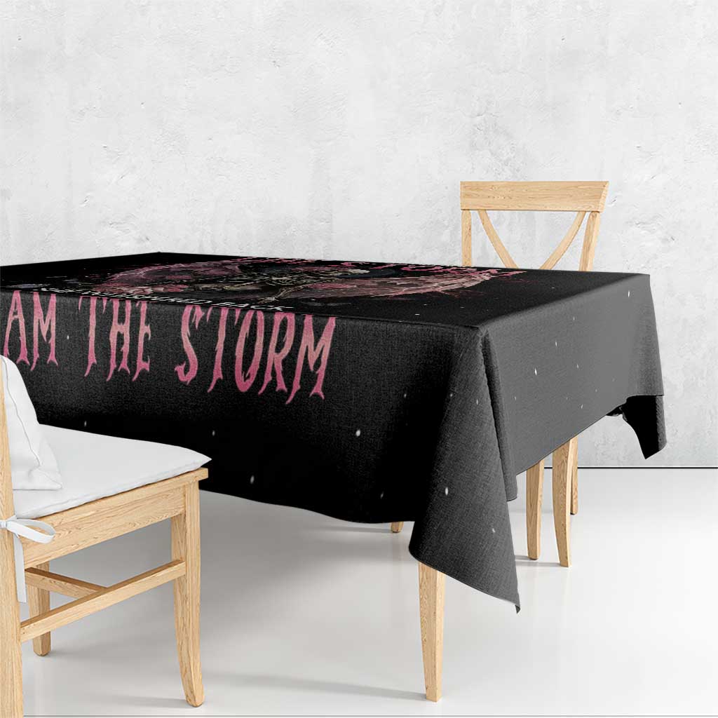 I Am The Storm Skeleton Roses Wings Tablecloth Skull Art - Wonder Print Shop