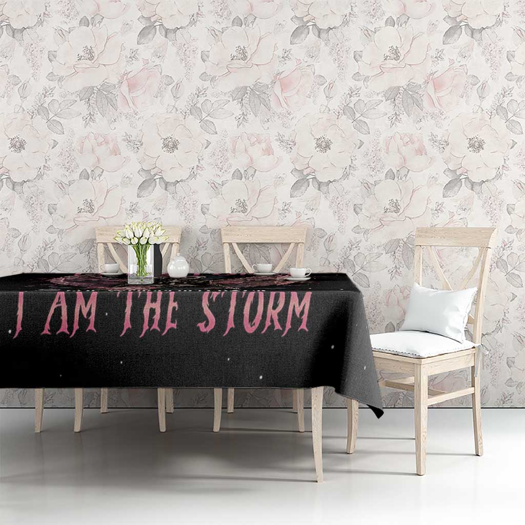 I Am The Storm Skeleton Roses Wings Tablecloth Skull Art - Wonder Print Shop