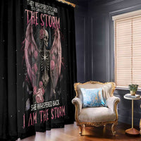 I Am The Storm Skeleton Roses Wings Window Curtain Skull Art - Wonder Print Shop