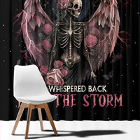 I Am The Storm Skeleton Roses Wings Window Curtain Skull Art - Wonder Print Shop
