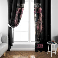 I Am The Storm Skeleton Roses Wings Window Curtain Skull Art - Wonder Print Shop