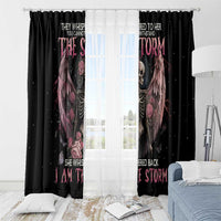 I Am The Storm Skeleton Roses Wings Window Curtain Skull Art - Wonder Print Shop