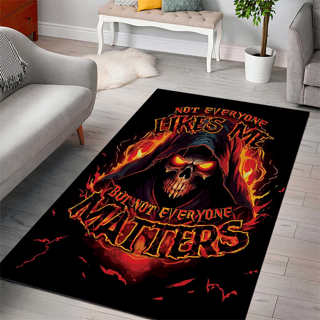Not Everyone Likes Me Skull Reaper Area Rug - Wonder Print Shop