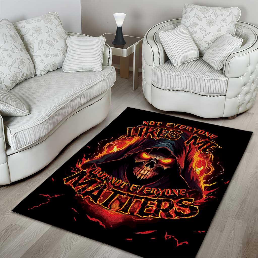 Not Everyone Likes Me Skull Reaper Area Rug - Wonder Print Shop