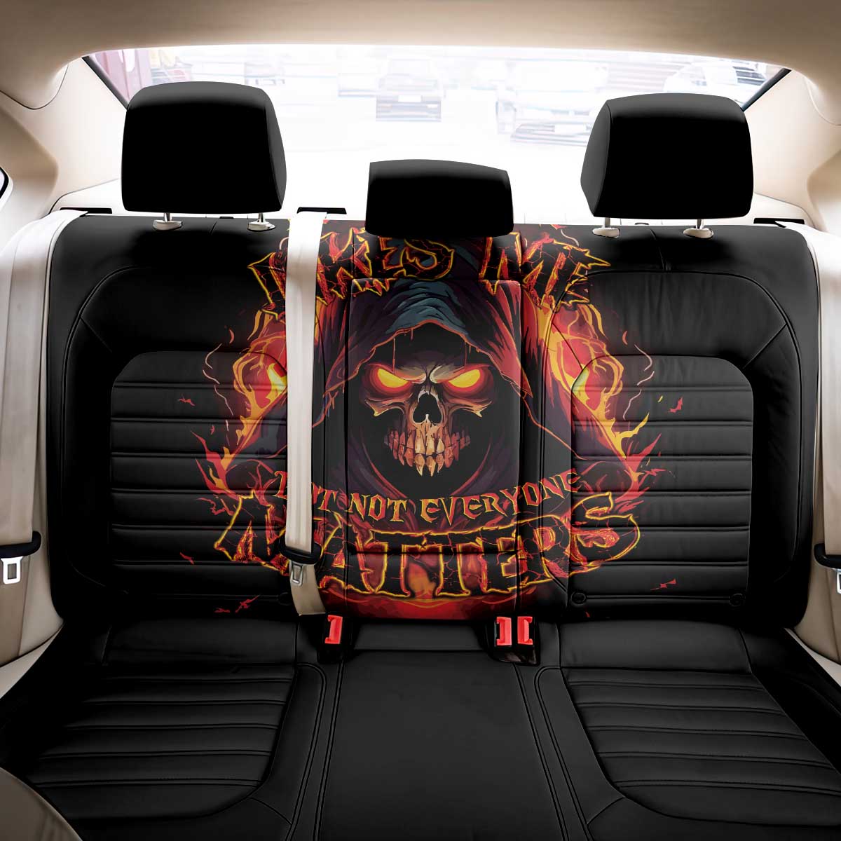 Not Everyone Likes Me Skull Reaper Back Car Seat Cover - Wonder Print Shop