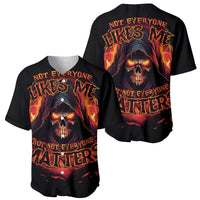 Not Everyone Likes Me Skull Reaper Baseball Jersey - Wonder Print Shop