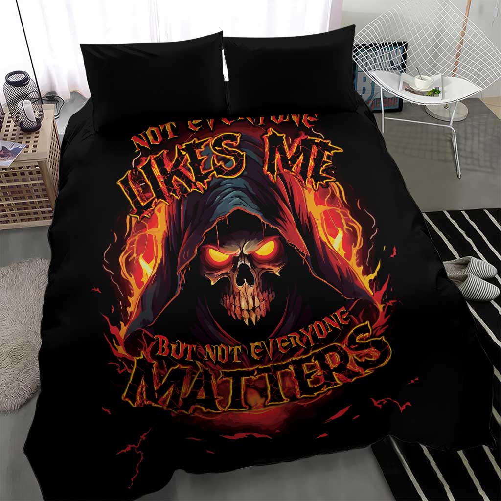 Not Everyone Likes Me Skull Reaper Bedding Set - Wonder Print Shop