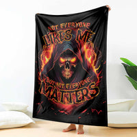 Not Everyone Likes Me Skull Reaper Blanket