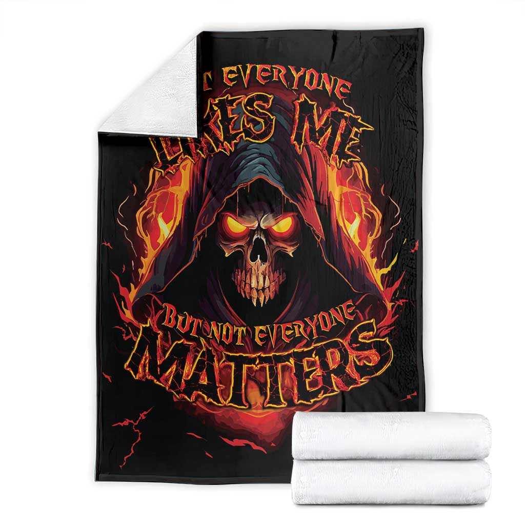 Not Everyone Likes Me Skull Reaper Blanket
