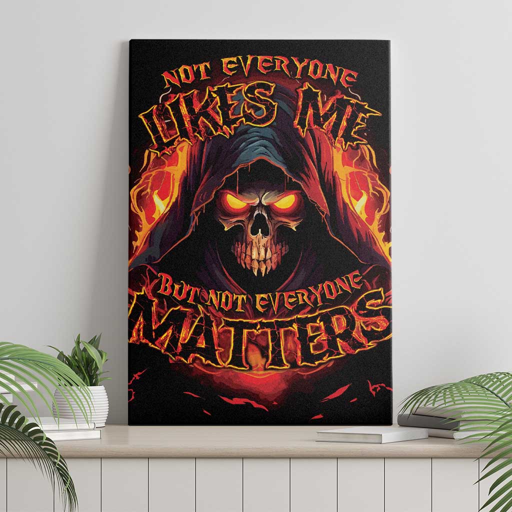 Not Everyone Likes Me Skull Reaper Canvas Wall Art - Wonder Print Shop