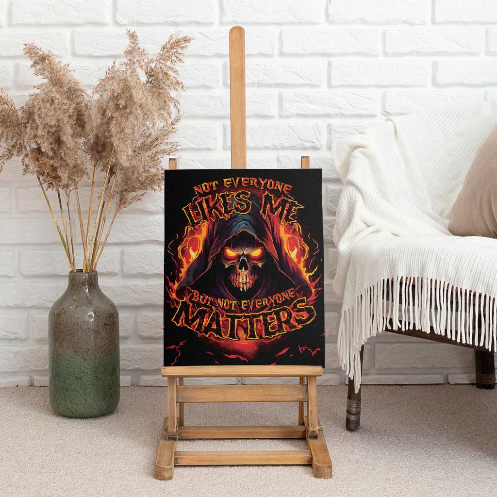 Not Everyone Likes Me Skull Reaper Canvas Wall Art - Wonder Print Shop
