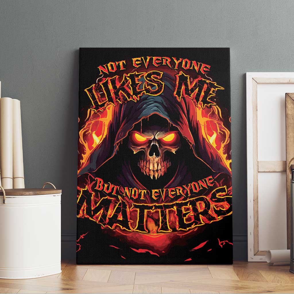 Not Everyone Likes Me Skull Reaper Canvas Wall Art - Wonder Print Shop
