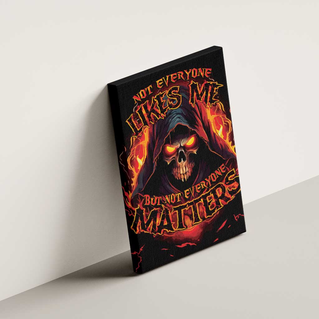 Not Everyone Likes Me Skull Reaper Canvas Wall Art - Wonder Print Shop