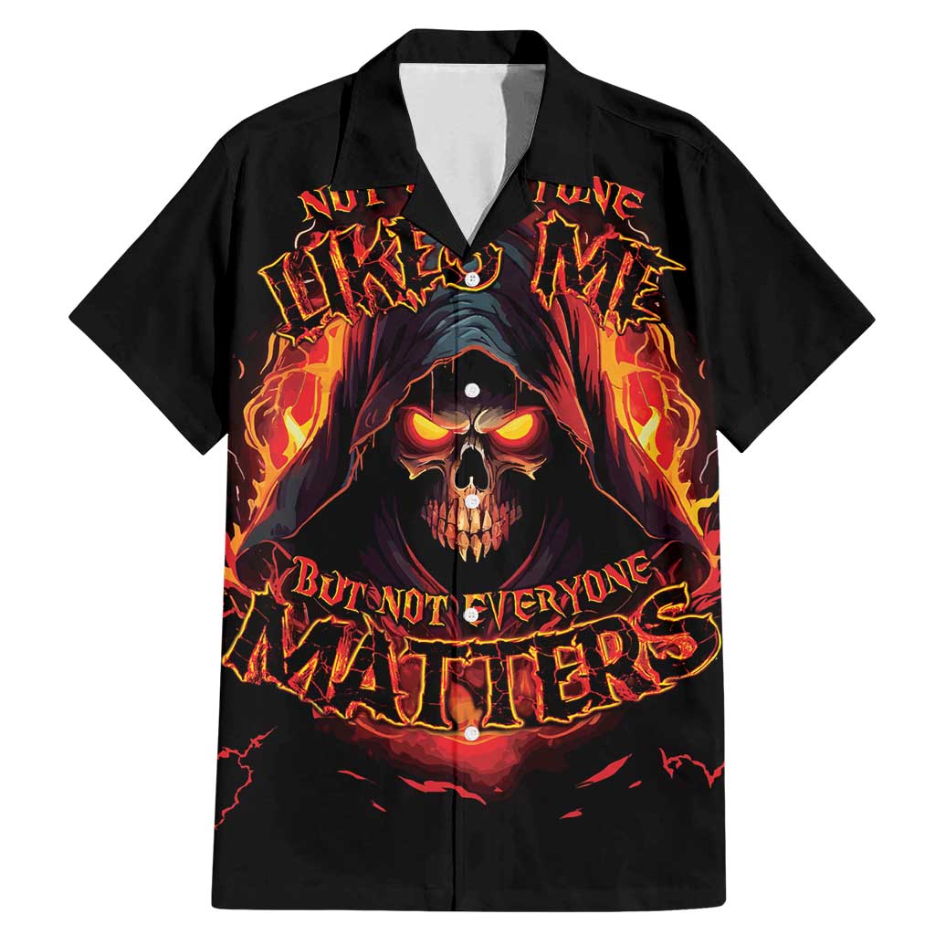 Not Everyone Likes Me Skull Reaper Family Matching Mermaid Dress and Hawaiian Shirt - Wonder Print Shop