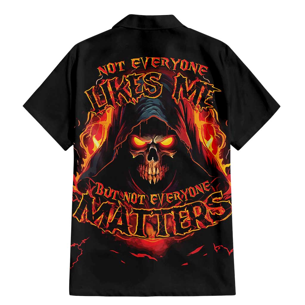 Not Everyone Likes Me Skull Reaper Family Matching Mermaid Dress and Hawaiian Shirt - Wonder Print Shop