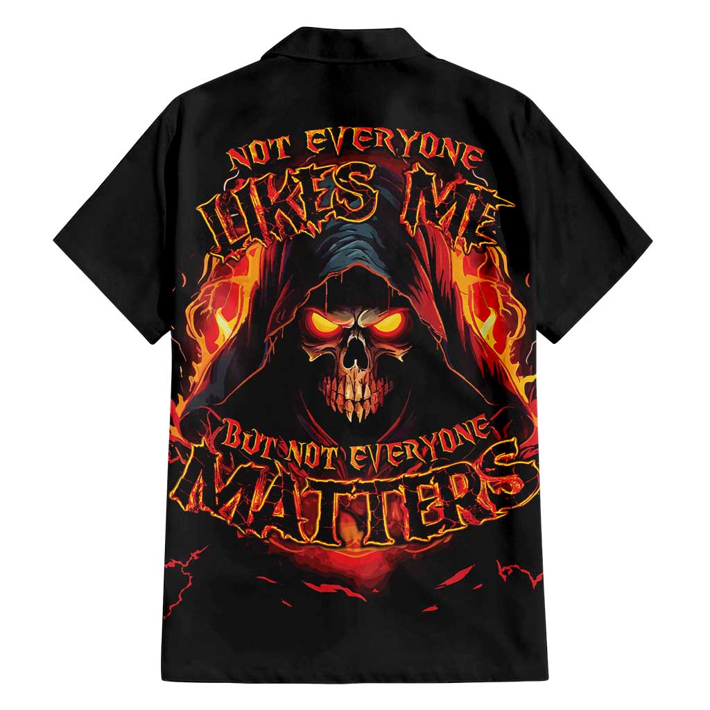 Not Everyone Likes Me Skull Reaper Family Matching Off Shoulder Maxi Dress and Hawaiian Shirt - Wonder Print Shop