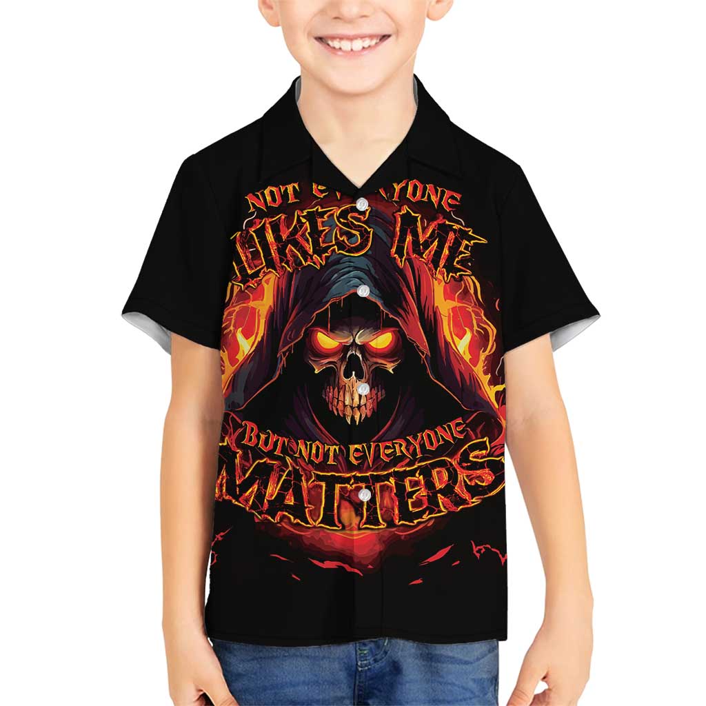 Not Everyone Likes Me Skull Reaper Family Matching Puletasi and Hawaiian Shirt - Wonder Print Shop